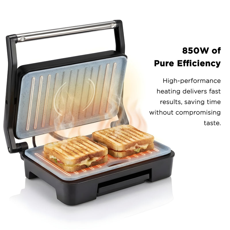 Press Grill with Ceramic Non-stick Plates Oil Collector Tray 850W Power - (SA3029GRILLCE)