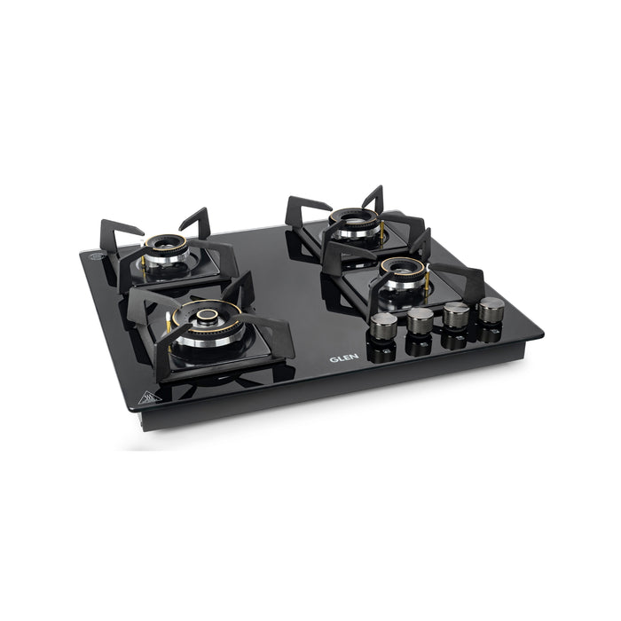 4 Burner DFVS Glass Hob with Triple Ring Forged Brass Burners Auto Ignition (BH1064DFHTTR)