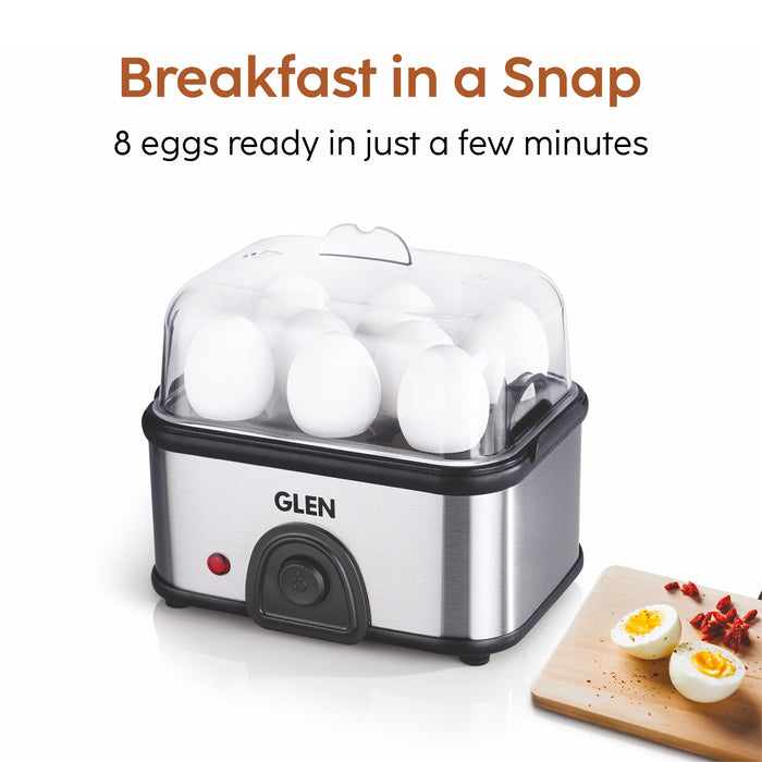 Egg Boiler Steamer Boils upto 8 Eggs Auto shut Off, Push Button Start 350W (SA3036EBS)