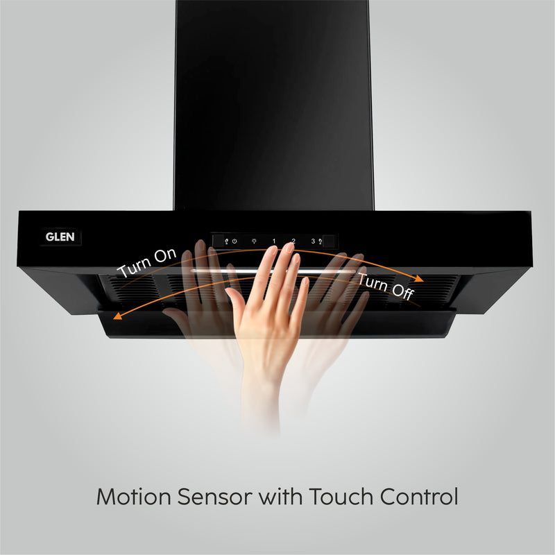 Auto Clean Filter less Kitchen Chimney, Motion Sensor with Touch Control 60cm, 1200 m3/h (CH6052SXBLAC60)