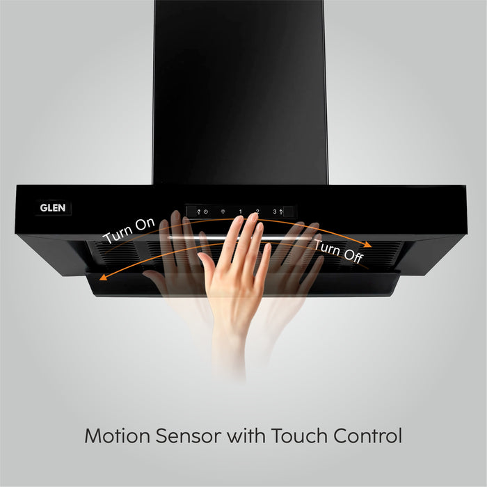 Auto Clean Filter less Kitchen Chimney, Motion Sensor with Touch Control 60cm, 1200 m3/h (CH6052SXBLAC60)