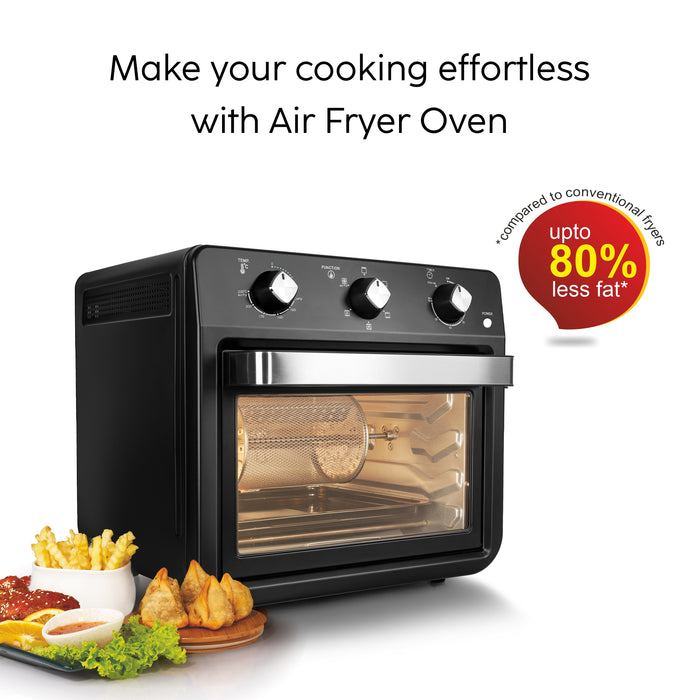 Air Fryer Oven 25 Litre Time and Temperature Control, 1800W - Black (SA3050AFO)