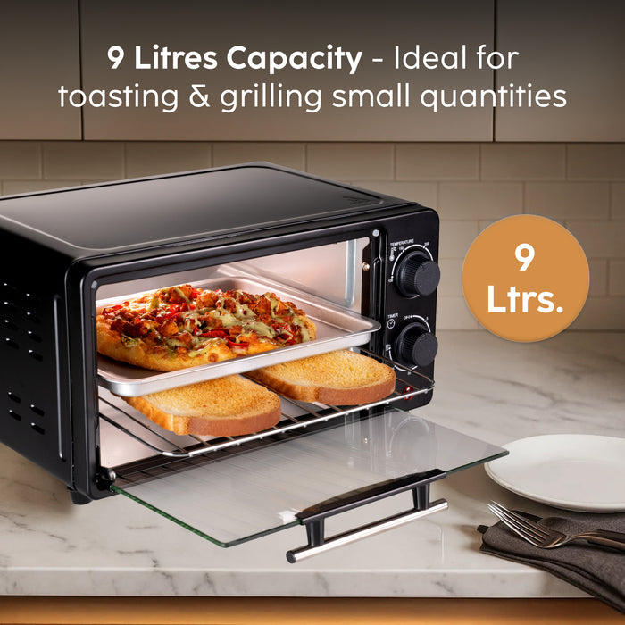 Oven Toaster 9 Litre 800W SS Heating Elements 30 Minute Timer - Black (SA5009E)