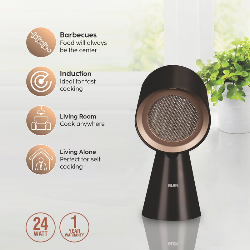 Electric Plug & Clear Smoke Extractor with oil collecting cup - Black (CH6090PORBL)