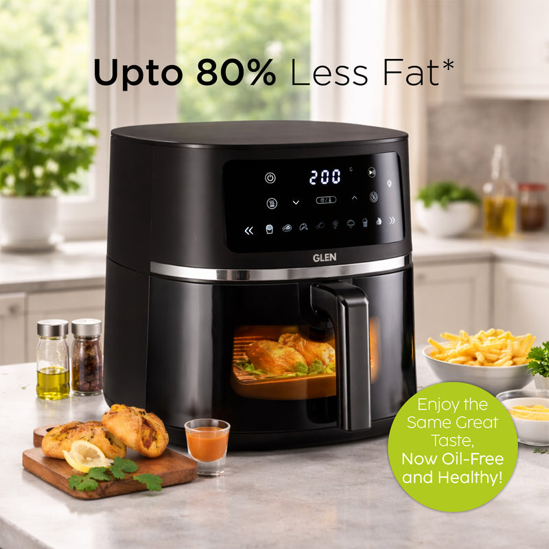 Digital Air Fryer 6 Litre Capacity with 8 Pre Set Menu Timer, Temperature Control, 1500W - Black (SA3062DIGI)