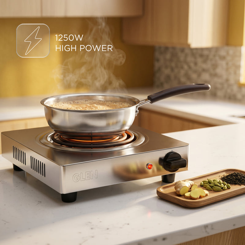 Electric Hot Plate with SS Coil and 3 Temperature Settings 1250W - SA3003EHP