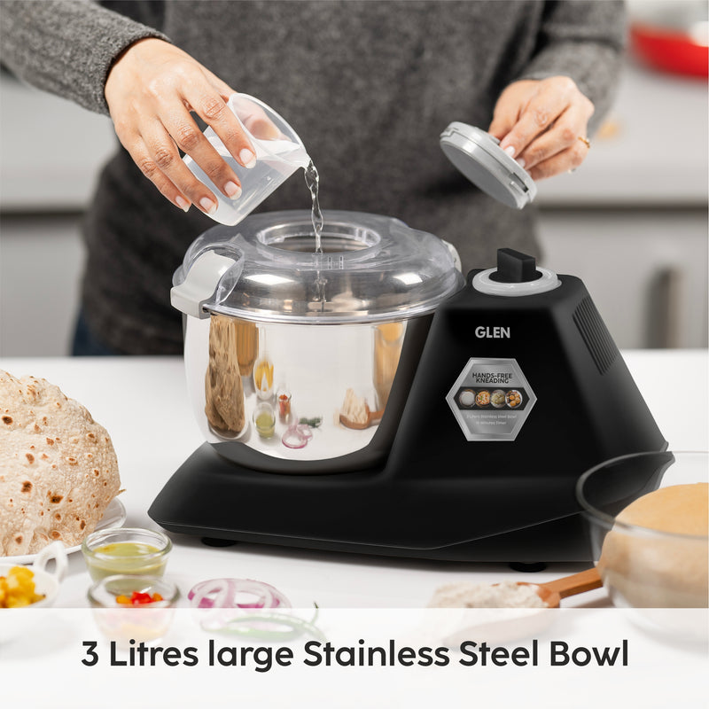Atta Kneader Dough Maker 650 W with Hands-free kneading & 3 Litres Large SS Bowl (SA-3032DMBL)