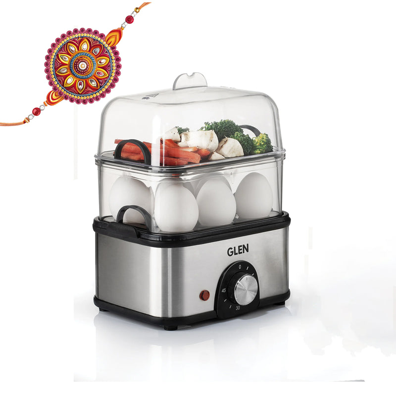 3 in 1 Electric Multi Cooker Egg Boiler with Extra Layer Rack - Steam, Cook & Boil, 45 Minutes Timer, 350W -(3035MCPLUS)