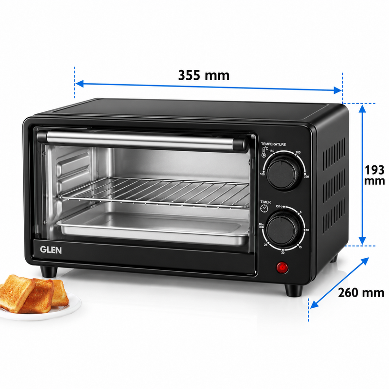 Oven Toaster 9 Litre 800W SS Heating Elements 30 Minute Timer - Black (SA5009E)