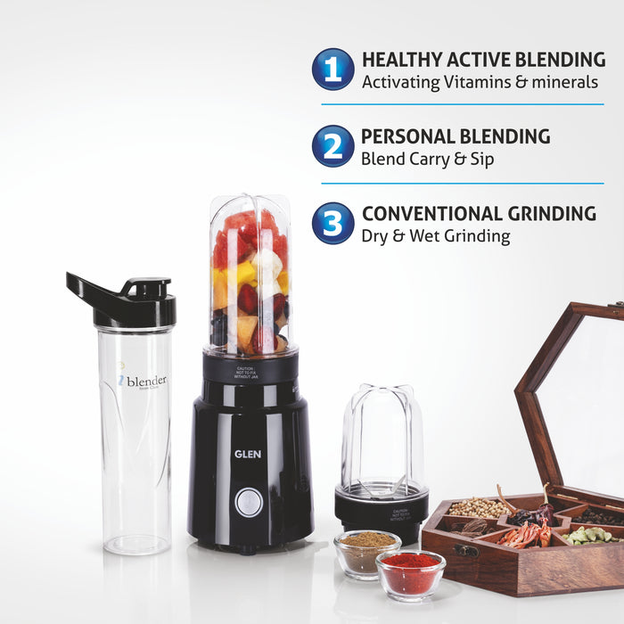 Active-Blender, 350W Grinder Blender, 2 Unbreakable Food Grade Jars and Personal Bottle (SA4048NPLUS)