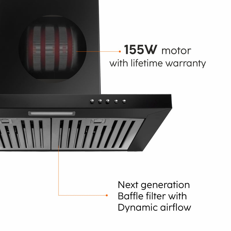 Chimney Hood 6021 T Shape BL 60
