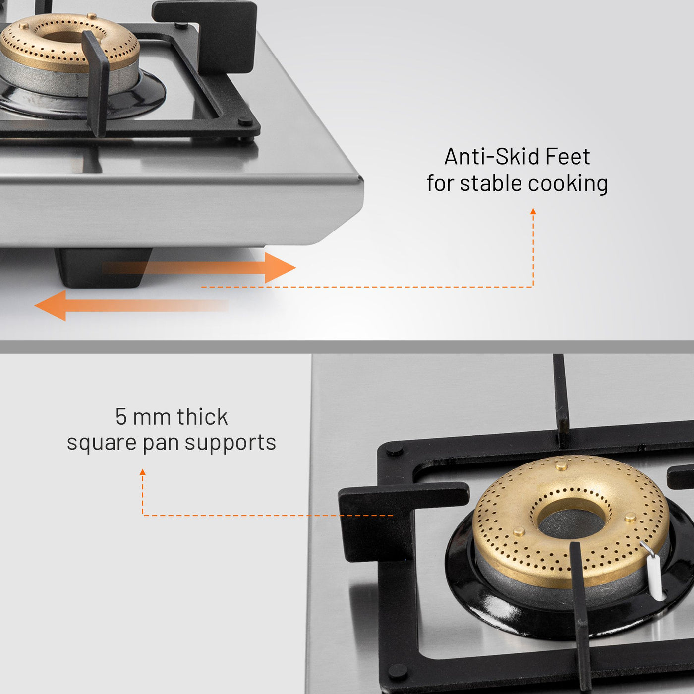 Buy 3 Burner Free Standing Gas Hob Auto Ignition Online Glen — Glen