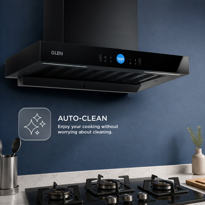 Auto Clean Chimney with LCD Display, Heat Sensors and BLDC Motor 1600 m³/h - 60/76/90cm - (CH6052LCDDCAC)