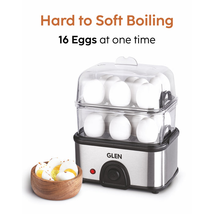 Egg Boiler Steamer Plus Boils Upto 16 Eggs Auto shut Off, Push Button Start, 350W (SA3036EBSPLUS)