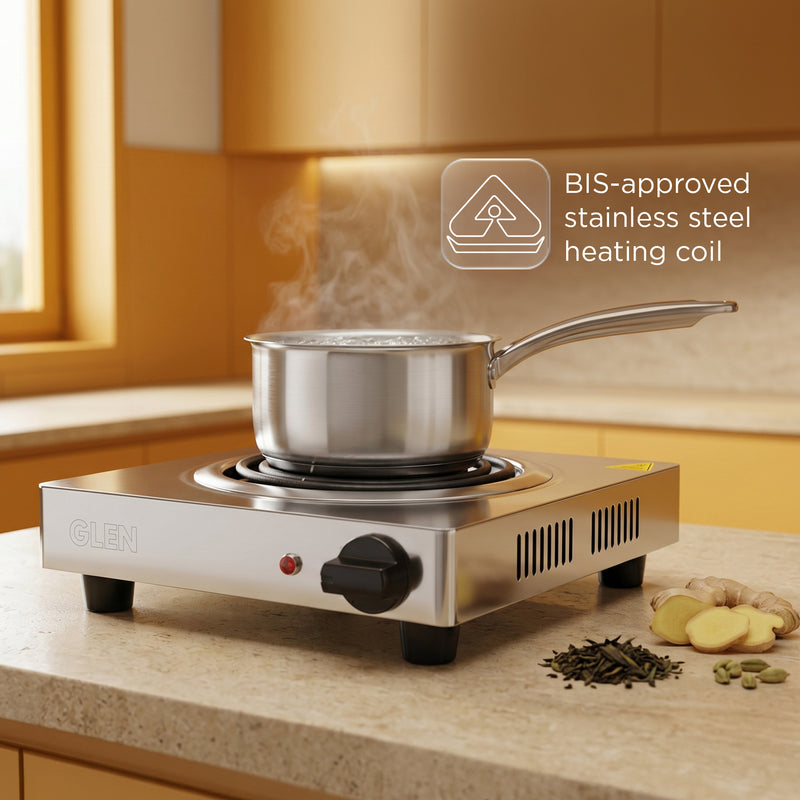 Electric Hot Plate with SS Coil and Crumbs Tray 1000W - SA3002EHP
