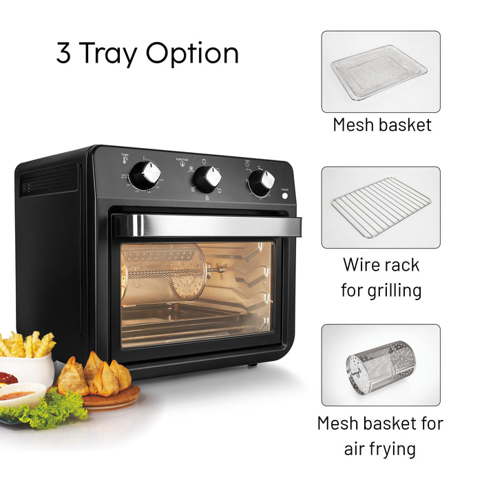 Air Fryer Oven 25 Litre Time and Temperature Control, 1800W - Black (SA3050AFO)