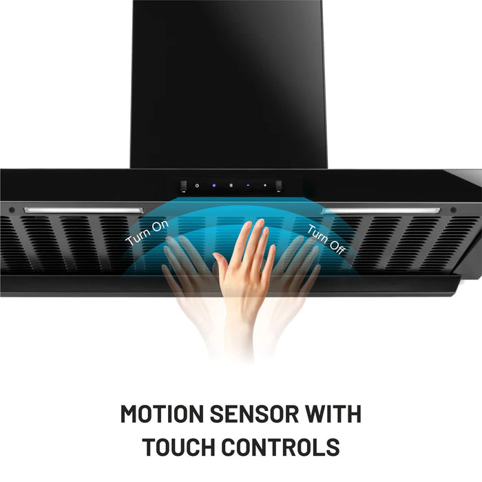 Under Cabinet Auto Clean Filter less Kitchen Chimney with Motion Sensor 90cm, 1400 m3/h (CH6052UCAC90)