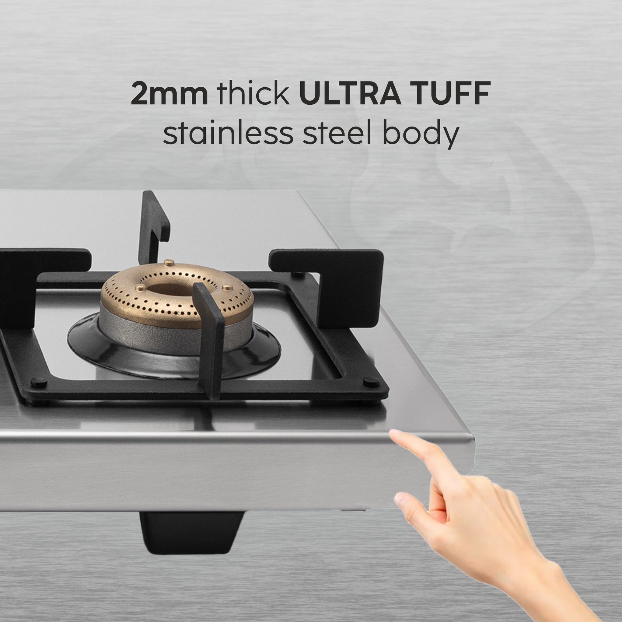 Buy Gas Stove 2 Burner Stainless Steel Brass Burner Online Glen