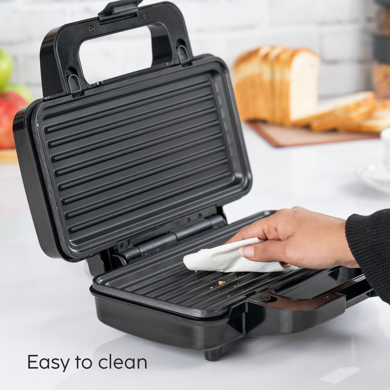 Electric Jumbo Sandwich Maker Grill with Non-Stick Coating Plates, 1000W - (SA3025JGRILL)