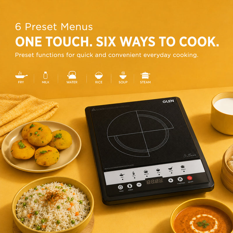 Induction Stove with 6 Pre-set Cooking Functions 1200 watt - SA 3071 IN