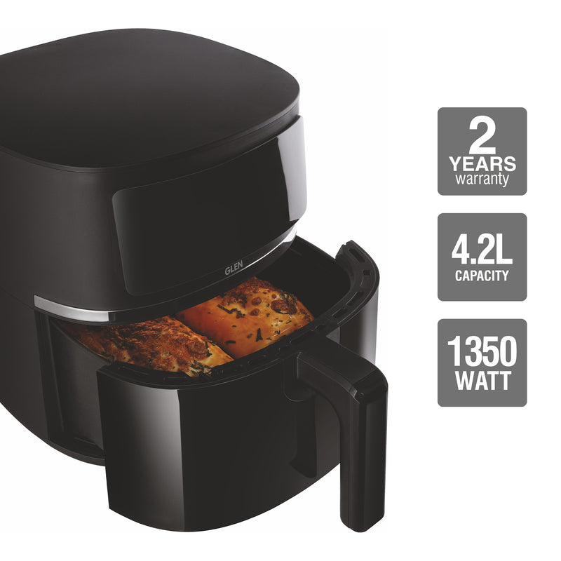 Digital Air Fryer 4.2 Litre Capacity with 8 Pre Set Menu Timer, Temperature Control, 1350W -Black (SA3061DIGI)