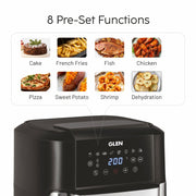 2000W air ffryer with 8 pre set functions
