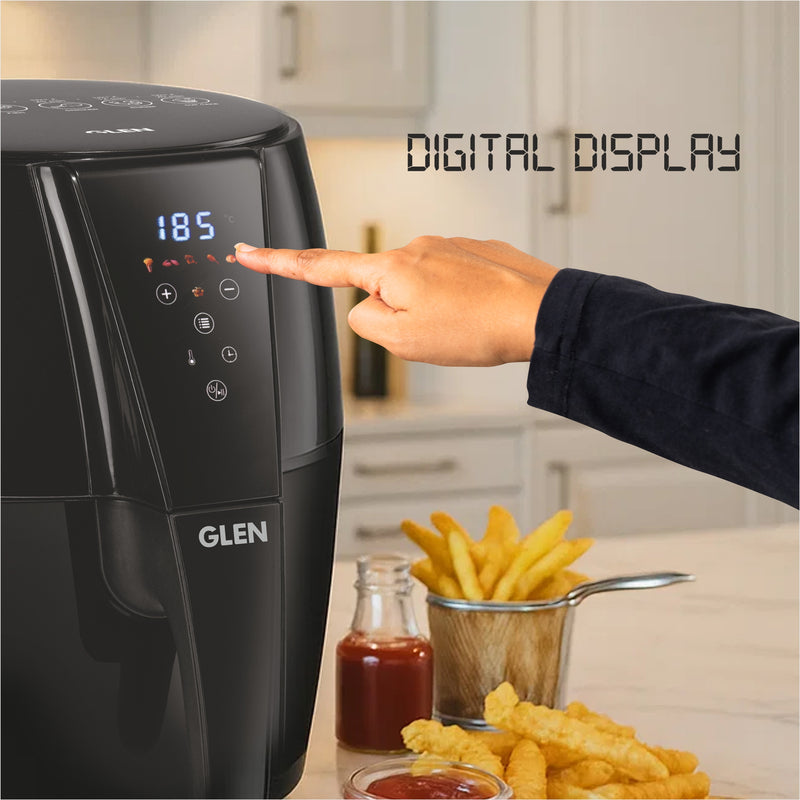 Air Fryer, 5.0 Litre Digital Controls, 6 Pre Set Menu Timer, Temperature Control, 1500W -Black (SA3041DIGI)