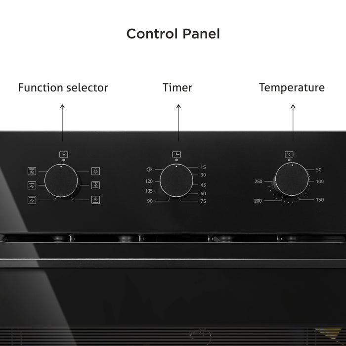 Built in Oven Air Fryer 60Ltr with Convection Fan and 3 Control Knobs (BO662AF)