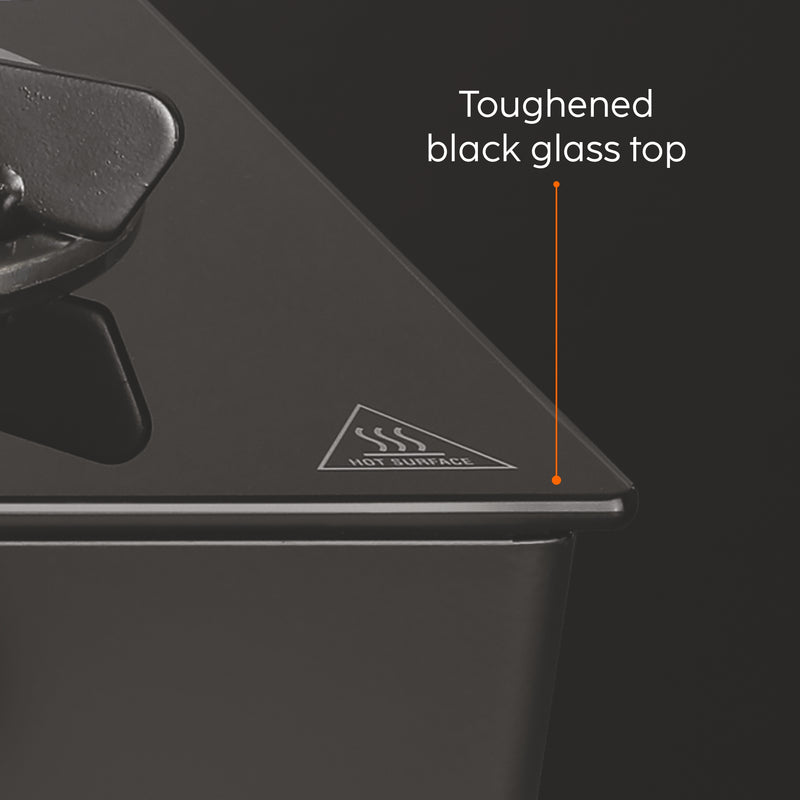 3 Burner PNG Glass Gas Stove with toughened black glass top