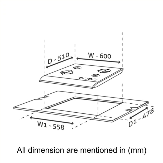 Built-In-Oven (BO-652MRT) + Built-in-Microwave (MO-676) + Built In HobTop (BH1064ROHTTDB) + Cooker Hood 6069 HSR BL BLDCAC 90cm (CH6069HSRDCAC90)