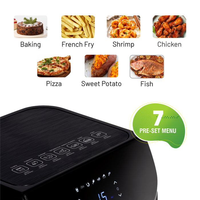 Digital Air Fryer, 6.0 Litre Capacity, 7 Pre Set Functions, Time and Temperature Control, 1500W - (SA3045DIGI)