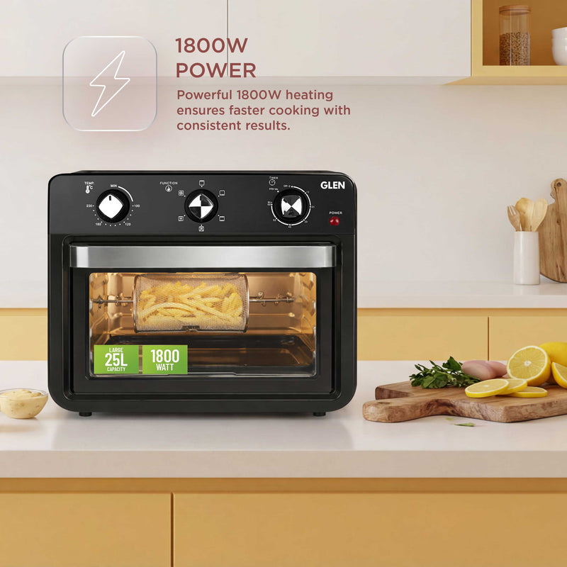 Air Fryer Oven 25 Litre Time and Temperature Control, 1800W - Black (SA3050AFO)