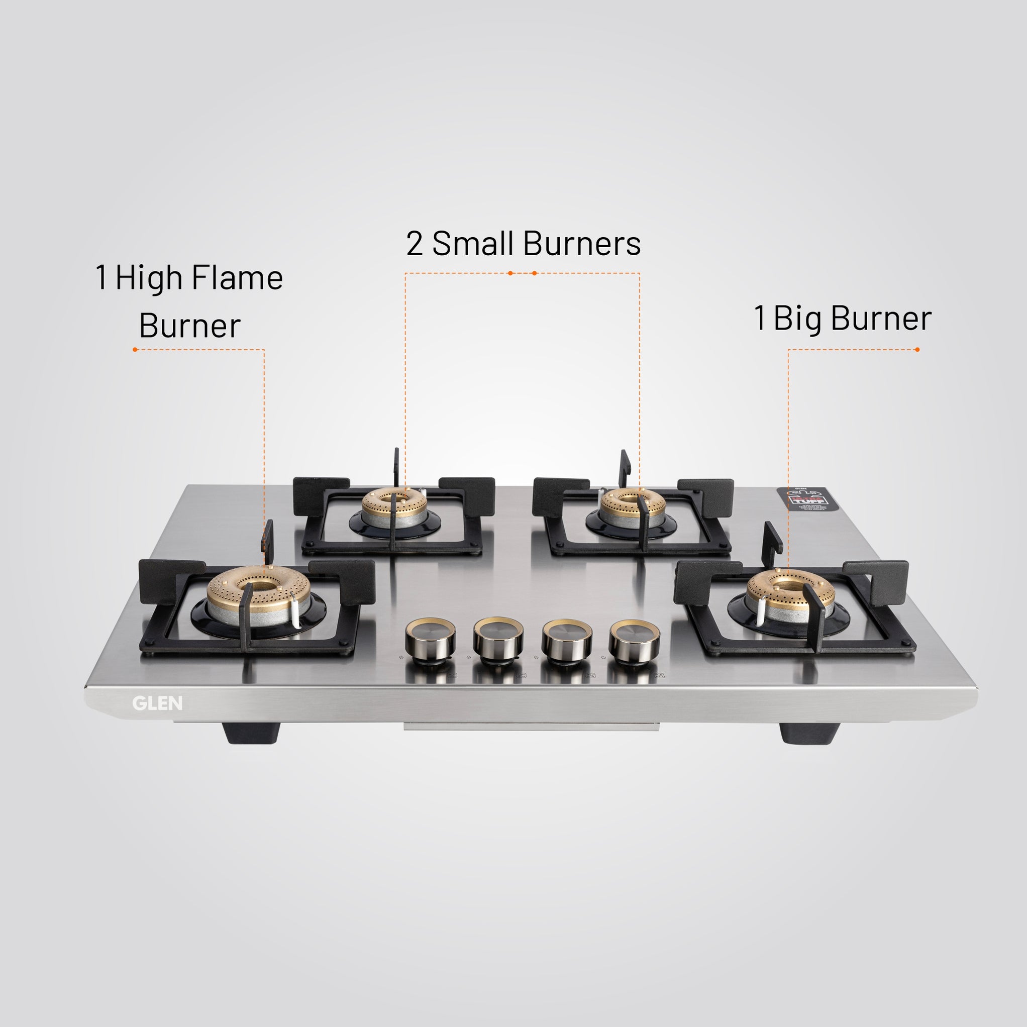 Buy 4 Burner Free Standing Gas Hob Auto Ignition Online Glen — Glen
