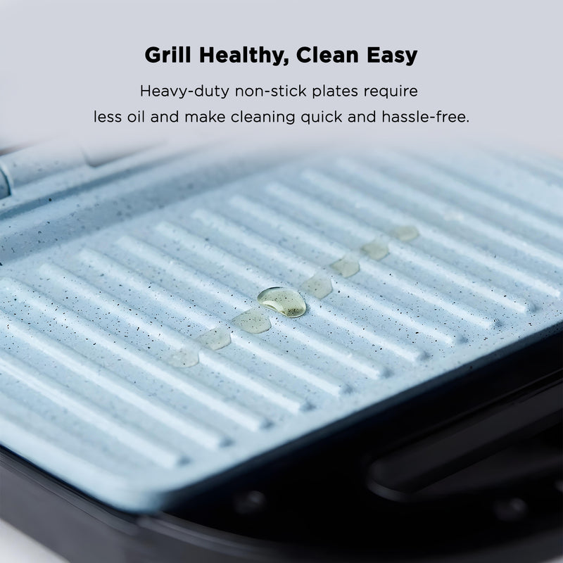 Press Grill with Ceramic Non-stick Plates Oil Collector Tray 850W Power - (SA3029GRILLCE)