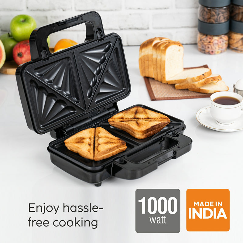 Electric Jumbo Multi Snack Maker with 3 sets of Sandwich, Grill & Waffle Non-Stick Plates, 1000W - (SA3023JMSM)