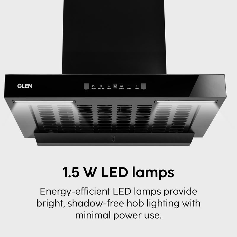 Auto Clean Filterless Slim Chimney with Inverter Technology, BLDC Motor 1400 m3/h - 60/76/90cm (CH6052SLBLDCB)