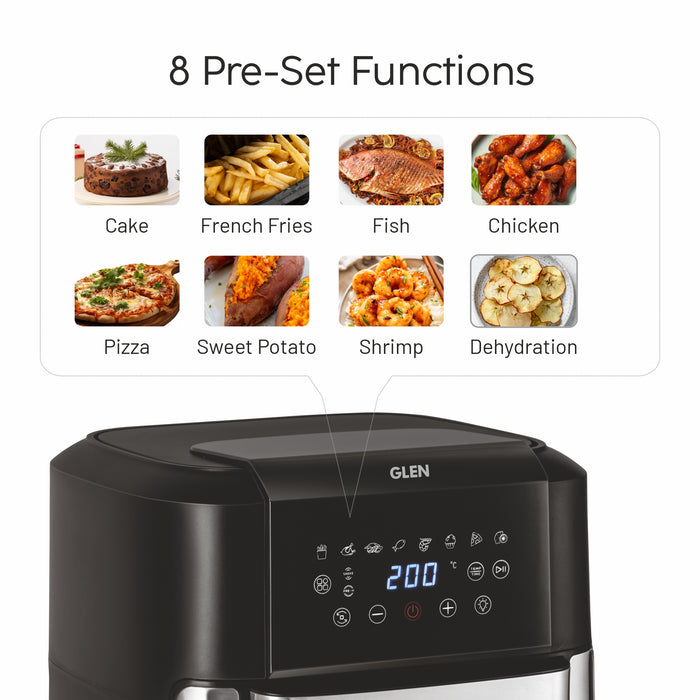 Digital Air Fryer, 12 Litre Capacity, 8 Pre Set Menu, Time and Temperature Control, 1800W - (SA 3040 DSS)