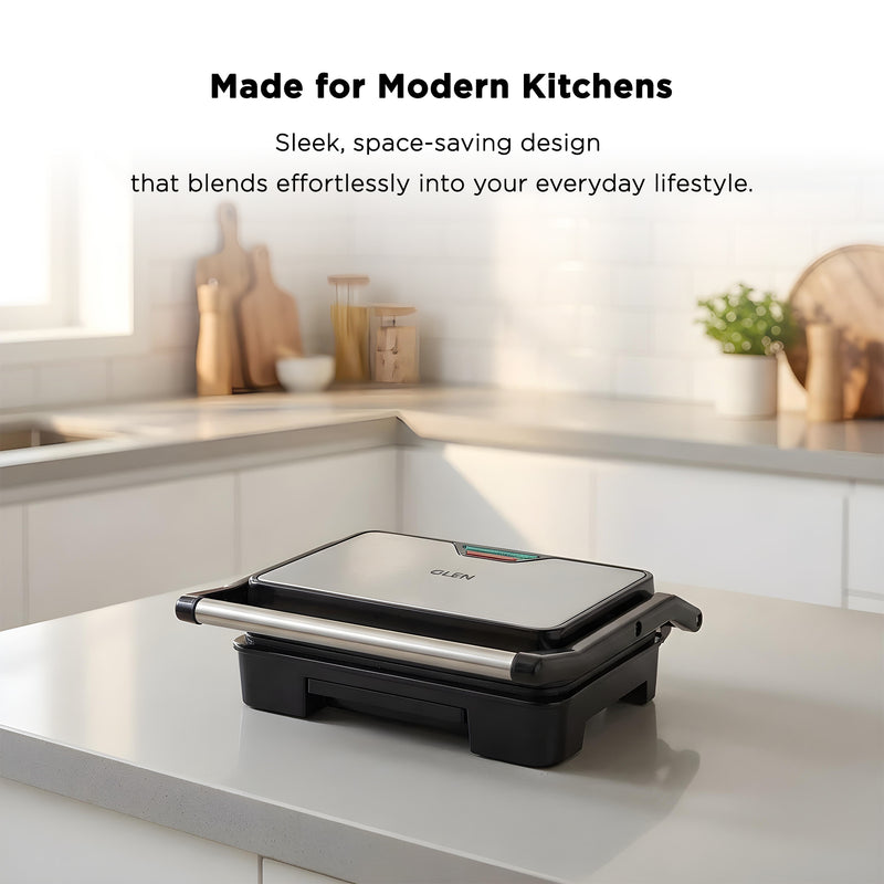 Press Grill with Ceramic Non-stick Plates Oil Collector Tray 850W Power - (SA3029GRILLCE)
