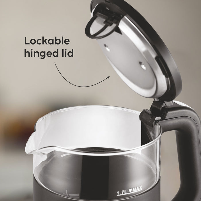 Electric Kettle 1.5 Litre with Digital Display Touch Control and 4 Pre Set Functions, Auto Shutoff, 2000W (SA-9008GLBL)