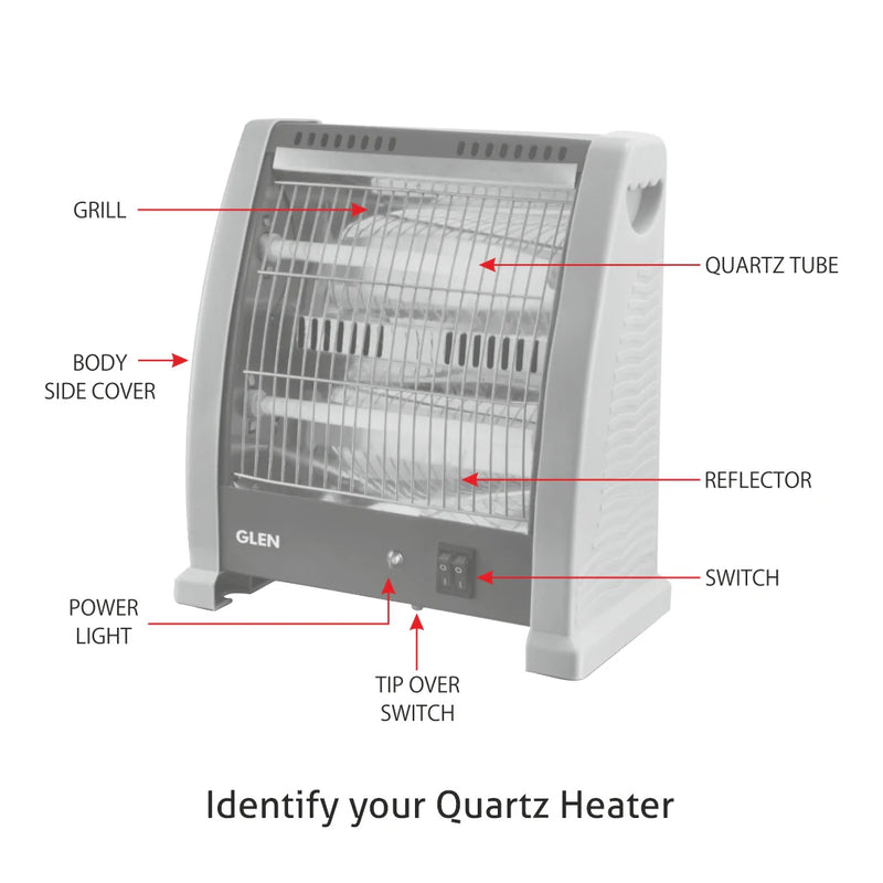 Electric Quartz Room Heater with 2 Heat Settings - HA-7019NQZ