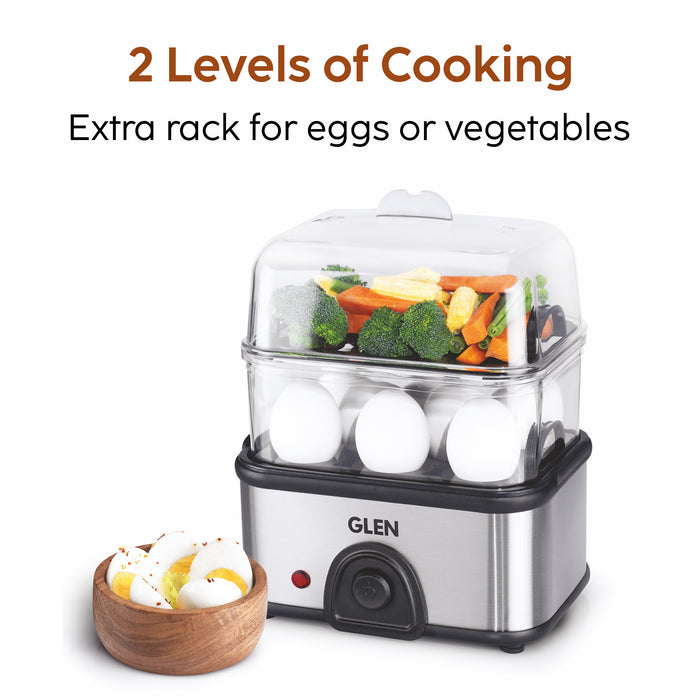 Egg Boiler Steamer Plus Boils Upto 16 Eggs Auto shut Off, Push Button Start, 350W (SA3036EBSPLUS)
