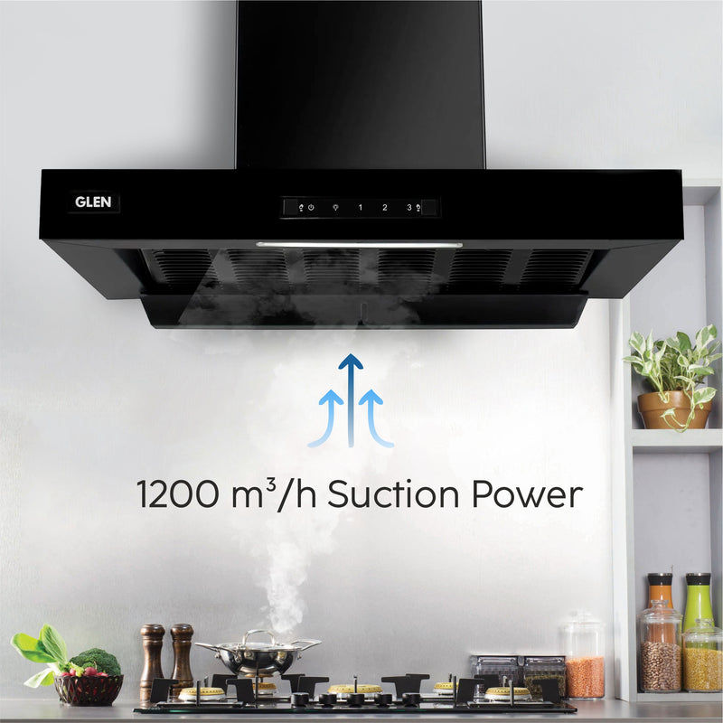 Auto Clean Filter less Kitchen Chimney, Motion Sensor with Touch Control 60cm, 1200 m3/h (CH6052SXBLAC60)