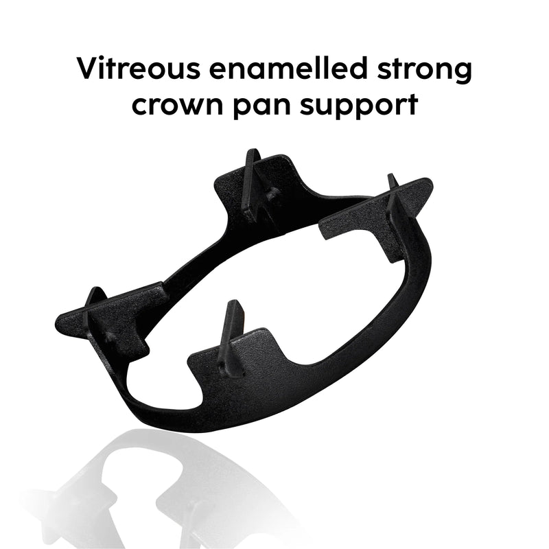 4 Burner Slim Matt Glass Gas Stove with High Flame Brass Burner and Crown Pan Supports - Manual/Auto Ignition (CT1044SLCPBLMG)