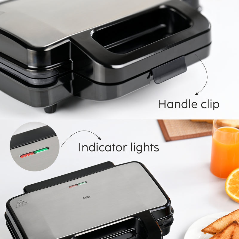Electric Jumbo Sandwich Maker with Non-Stick Coating Plates, 1000W - (SA3025JSM)