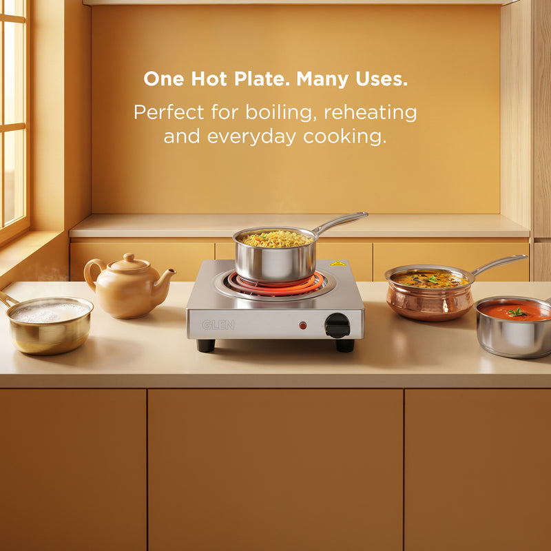 Electric Hot Plate with SS Coil and Crumbs Tray 1000W - SA3002EHP