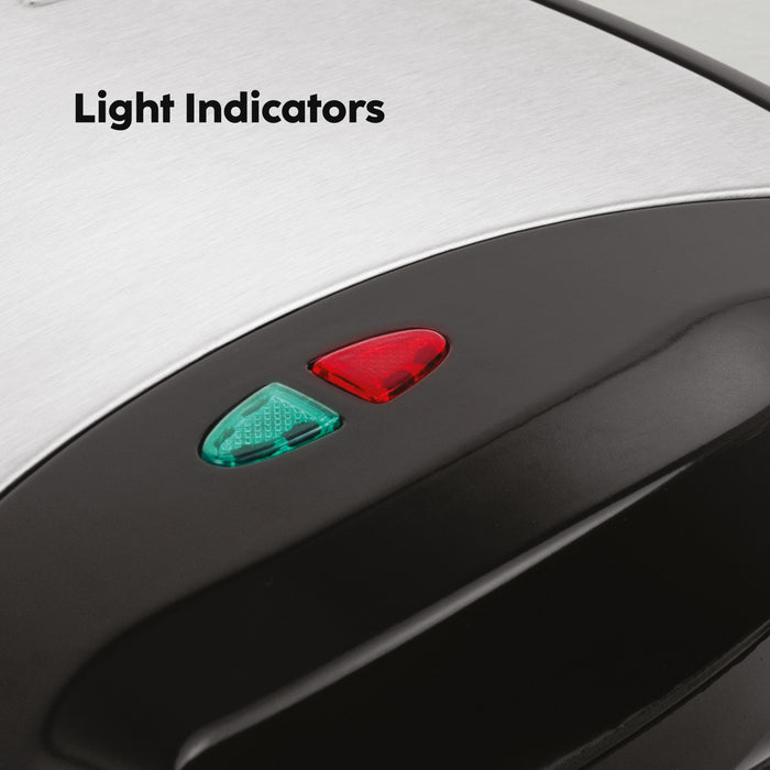 Electric Sandwich Maker with Non-Stick Coating Plates 750W - Black (SA-3026SW)