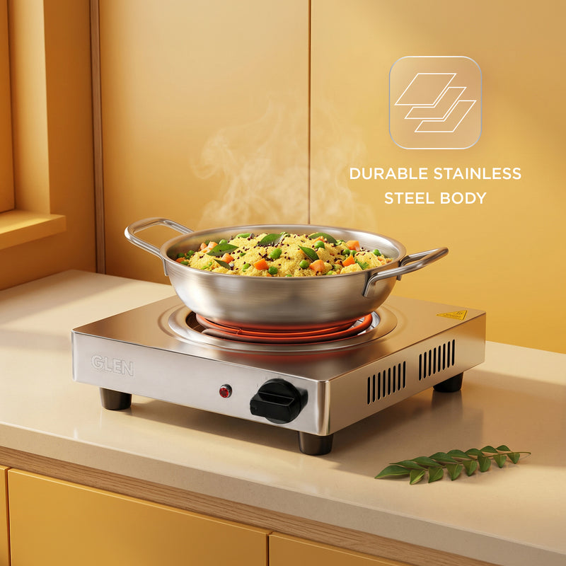 Electric Hot Plate with SS Coil and 3 Temperature Settings 1250W - SA3003EHP