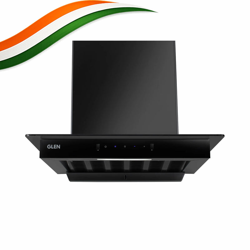 Auto Clean Slim Glass Filter less Kitchen Chimney with Motion Sensor 60/90cm, 1200 m3/h (6062 SLIM BL AC)
