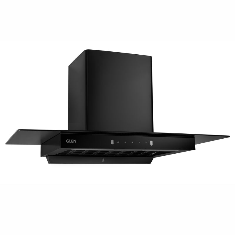 Auto Clean Slim Glass Filter less Kitchen Chimney with Motion Sensor 60/90cm, 1200 m3/h (6062 SLIM BL AC)