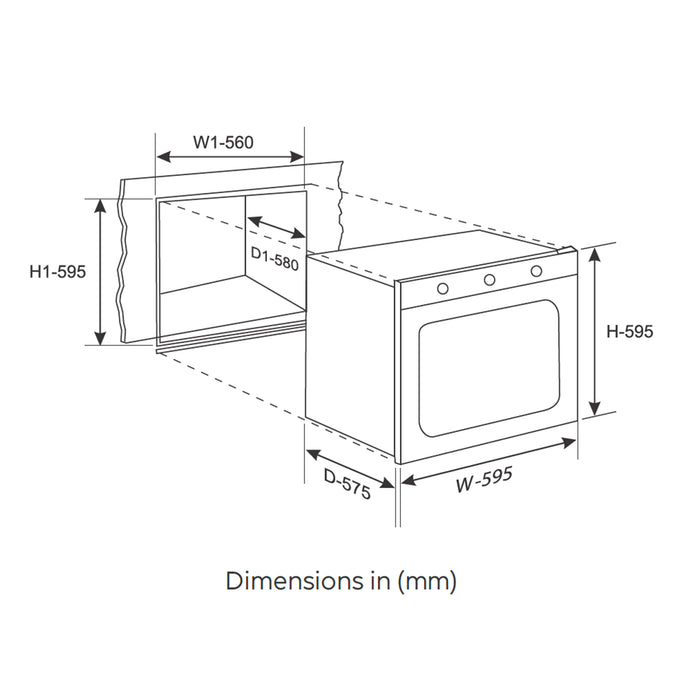 Built-In-Oven (BO-607T) + Glen Built-in-Microwave (MO-677) + Built In Hob (BH1061DBTRSS) + Auto Clean Chimney 60cm 1200m3/h (CH6063SS60X1000BF)